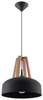 Sollux lampa wisząca Casco E27 czarno/drewniana SL.0390