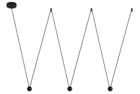 Luces Exclusivas lampa wisząca LED Ecija 3x(4,5W 220lm 3000K) 13,5W 660lm czarna LE41613