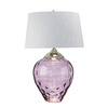 Quintiesse lampka biurkowa Samara 2xE27 + GU10 srebrno/fioletowa Ø51cm QN-SAMARA-TL-LRG-PLM