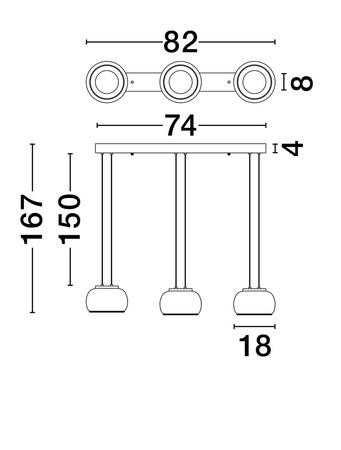 Luces Exclusivas lampa wisząca LED Huarmey ściemnialna 25W 1515lm 3000K IP20 czarno/szara LE44843