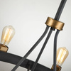 Quintiesse lampa wisząca Silas 8xE27 czarno/mosiężna QN-SILAS-8P-DZ