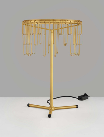 Luces Exclusivas lampa stołowa LED Huaraz ściemnialna Ø 30 cm 16W 1092lm 3000K IP20 wys. 46 cm złota LE44718