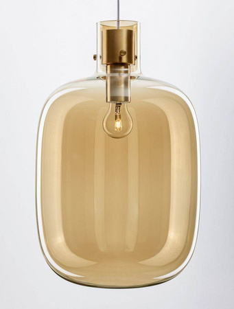 Luces Exclusivas lampa wisząca Padre Ε27 złoto/bursztynowa LE42637