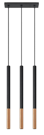 Sollux lampa wisząca Mozaica 3L 3xG9 czarno/miedziana SL.0889