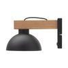 TK Lighting kinkiet Oslo E27 czarno/drewniany 4961