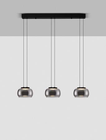 Luces Exclusivas lampa wisząca LED Huarmey ściemnialna 25W 1515lm 3000K IP20 czarno/szara LE44843