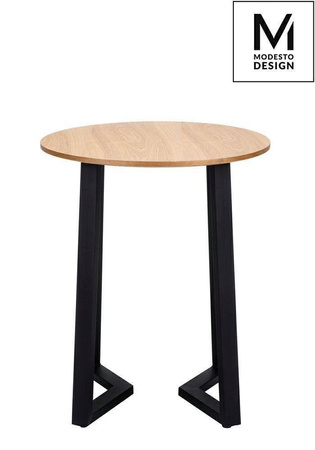 Modesto Design stół Tavolo Ø60 dąb blat MDF, podstawa metalowa B-16