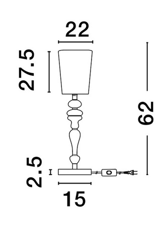 Luces Exclusivas lampa stołowa LED Alem Ø 22 cm E27 1x12W IP20 wys. 62 cm szara LE44206