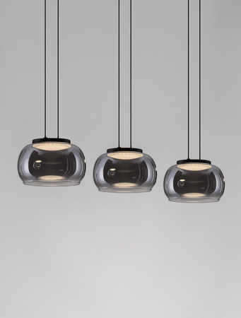 Luces Exclusivas lampa wisząca LED Huarmey ściemnialna 25W 1515lm 3000K IP20 czarno/szara LE44843