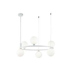 Maytoni żyrandol / lampa wisząca Ring 6xG9 Ø58cm biała MOD013PL-06W