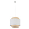 TK Lighting lampa wisząca Boho E27 biało/naturalna 5653
