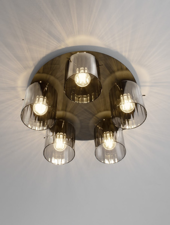 Luces Exclusivas lampa sufitowa LED Oran E27 5x12W IP20 czarna LE44247