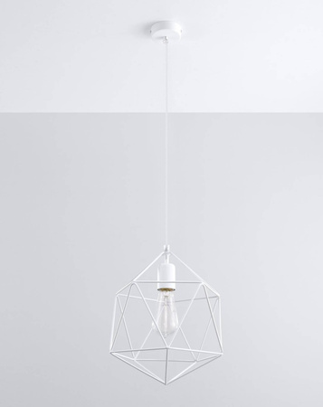 Sollux lampa wisząca Gaspare E27 biała SL.0290