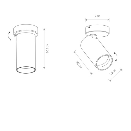 Nowodvorski kinkiet (reflektorek) Mono GU10 biały 7807