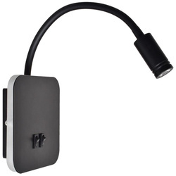 Milagro kinkiet LED Base (8W + 2W) 630lm 4000K czarny (elastyczne ramię) ML6352