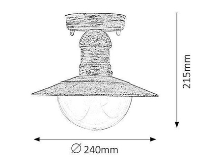 Rabalux plafon zewnętrzny Oslo E27 biały IP44 8739