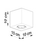 Sollux plafon Quad GU10 betonowy SL.0489