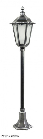 Su-ma lampa stojąca zewnętrzna Retro Classic E27 czarna/patyna 114cm IP43 K 5002/2