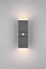 Trio kinkiet zewnętrzny LED z czujnikiem ruchu Avon 2x(7W 800lm 3000K) 14W 1600lm antracytowy IP54 270669242