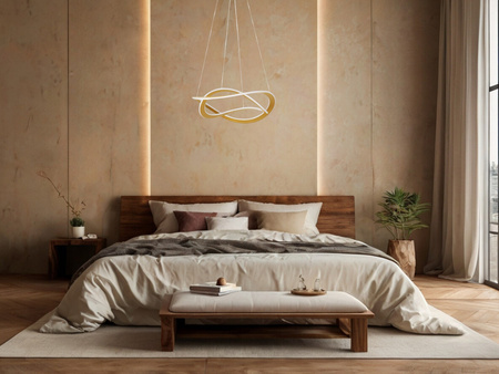 Luces Exclusivas lampa wisząca LED Jauja ściemnialna 87W 3141lm 3000K IP20 złota LE44328