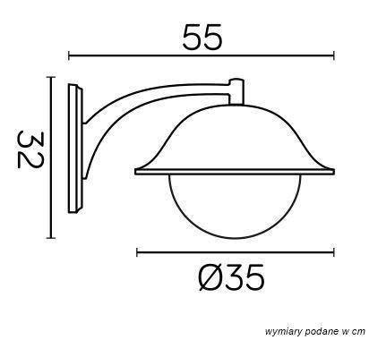 Su-ma kinkiet zewnętrzny Prince Max E27 czarny/patyna IP43 K 3012/1/O-BD