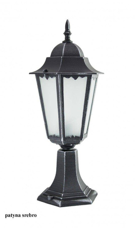 Su-ma lampa stojąca zewnętrzna Retro Classic II E27 czarna/patyna 52cm IP43 K 4011/1/H