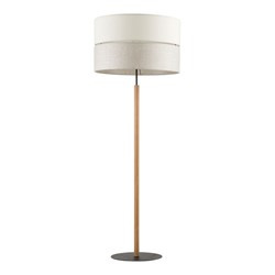 TK Lighting lampa podłogowa Eco E27 beżowo/drewniana 139cm 5597