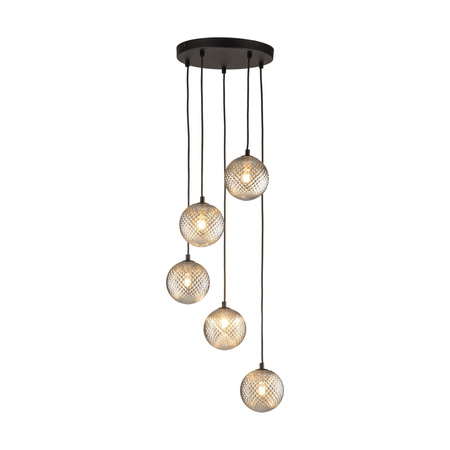 TK Lighting lampa wisząca Elena 5xG9 czarno/dymiona 5747