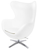 King Home Fotel EGG SZEROKI PU biały KH1501100116