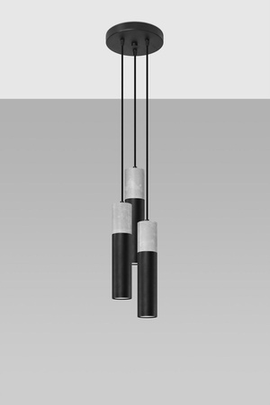 Sollux lampa wisząca Borgio 3xGU10 czarno/szara SL.1081