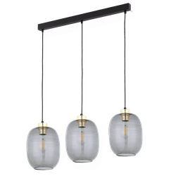 TK Lighting lampa wisząca Delta 3xE27 czarno/złota 4841