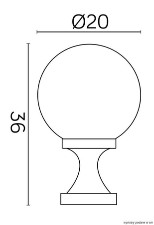 Su-ma lampa stojąca zewnętrzna Kule Classic E27 czarna 36cm IP43 K 4011/1/KF 200 OP