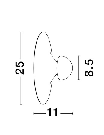 Luces Exclusivas kinkiet LED Baila Ø 25 cm 9W 315lm 3000K IP20 czerwony LE44542