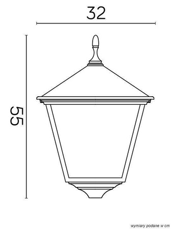 Su-ma latarnia uliczna (głowica) Retro Kwadratowe E27 czarna/patyna IP43 K 1018 BD KW