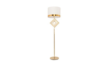 Lumina Deco lampa podłogowa Benardi E27 biało/złota 154cm LDF 5529 (GD+WT)