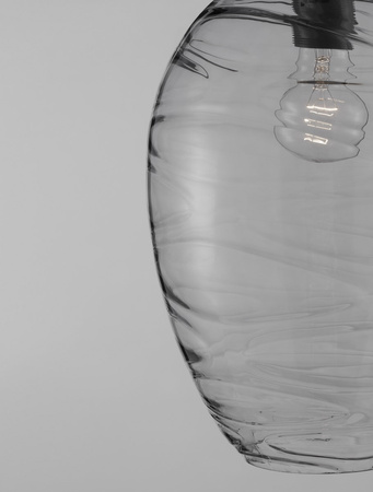 Luces Exclusivas lampa wisząca LED Bambu Ø 23 cm E27 1x12W IP20 czarna LE43419