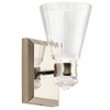 Quintiesse kinkiet łazienkowy LED Kayva 8W 650lm 3000K nikiel IP44 QN-KAYVA1-PN