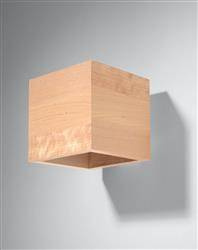 Sollux kinkiet techniczny Quad G9 drewniany SL.0491