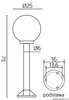 Su-ma lampa stojąca zewnętrzna Kule E27 czarna 75cm IP43 K 5002/3/K 250