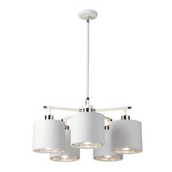 Elstead żyrandol / lampa wisząca Balance 5xE27 biała BALANCE5-WPN