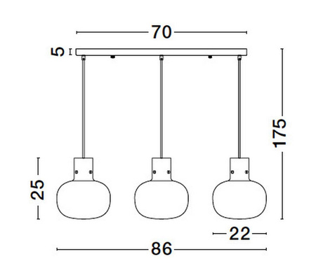 Luces Exclusivas lampa wisząca Padre 3xΕ27 złota LE42635