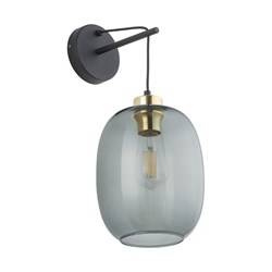 TK Lighting kinkiet Delta E27 czarno/dymiony 6481