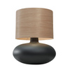 Kaspa lampa stojąca Sawa Wood E27 1x25W czarny/drewno 41140119