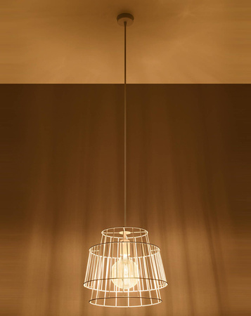 Sollux lampa wisząca Gate E27 biała SL.0662
