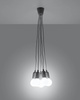 Sollux lampa wisząca Diego 5 5xE27 szara SL.0577
