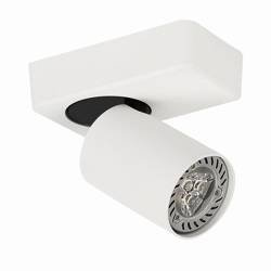 Italux kinkiet (reflektorek) Federica GU10 biały piaskowany/czarny piaskowany SPL-3001A-1-WH