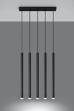 Sollux lampa wisząca Pastelo 5 5xG9 czarna SL.0472