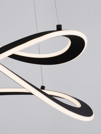 Luces Exclusivas lampa wisząca LED Jauja ściemnialna 87W 3141lm 3000K IP20 czarna LE44327