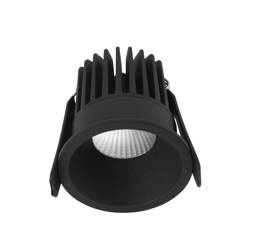 Luces Exclusivas łazienkowe oczko stropowe LED Tercero 9W 542lm 3000K czarne Ø6,2cm IP42 LE61326