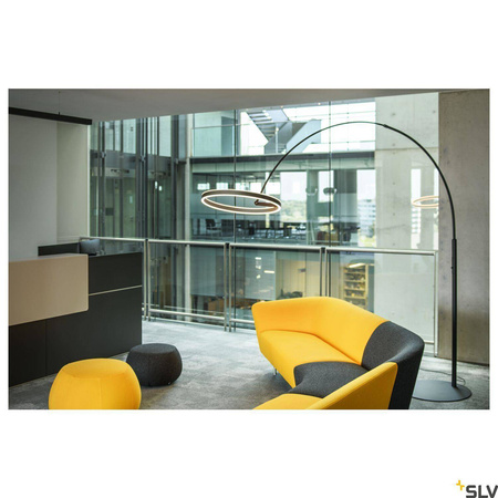 SLV lampa podłogowa LED One Bow 22W 1200lm 2700/3000K czarna 232cm 1006352
